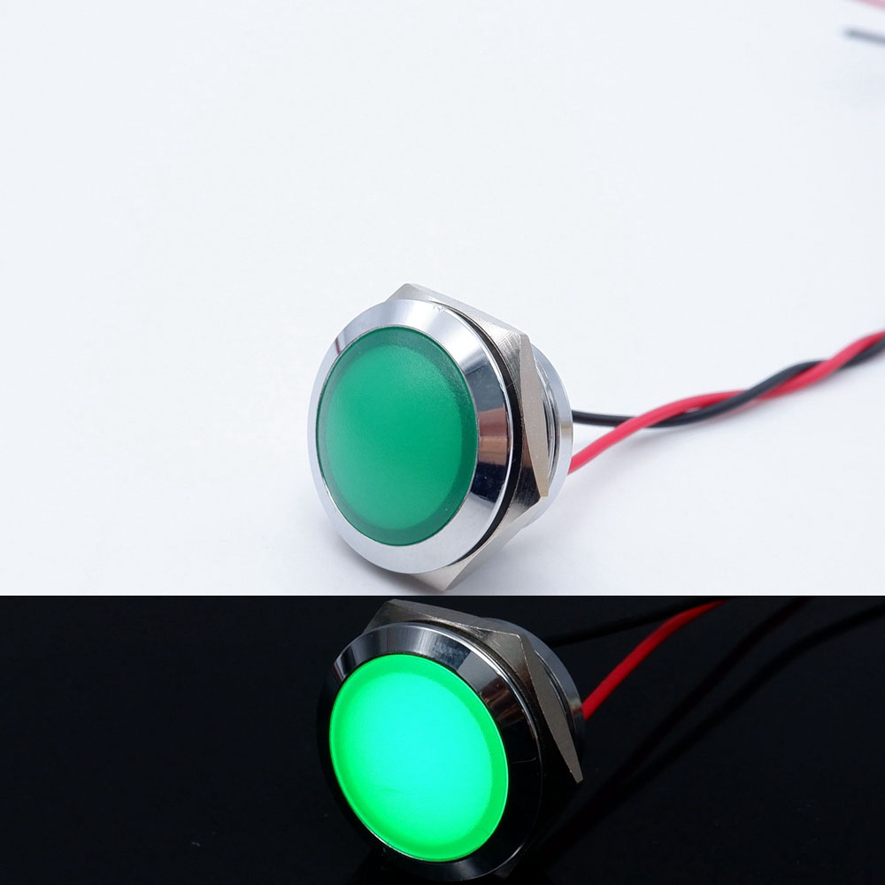 10pcs 12/16/19/22mm Metal LED  - Signal Panel Orange recension och pris