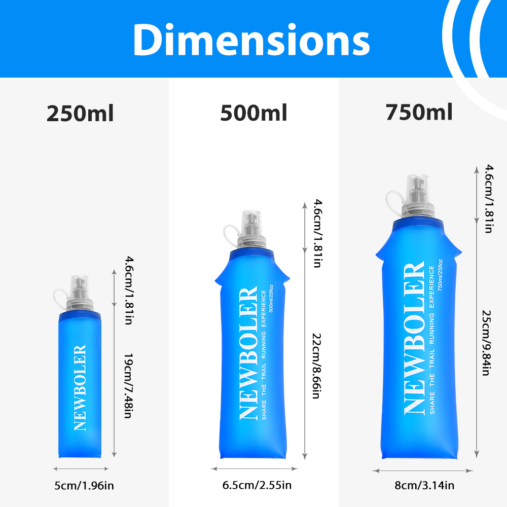 250/500/750ML Water Bottle TPU - Water Bag Collapsible recension och pris