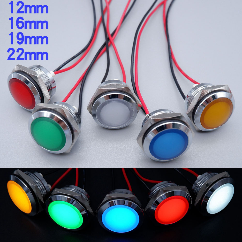 Metal LED Indicator Light 12mm - Signal Panel Orange recension och pris