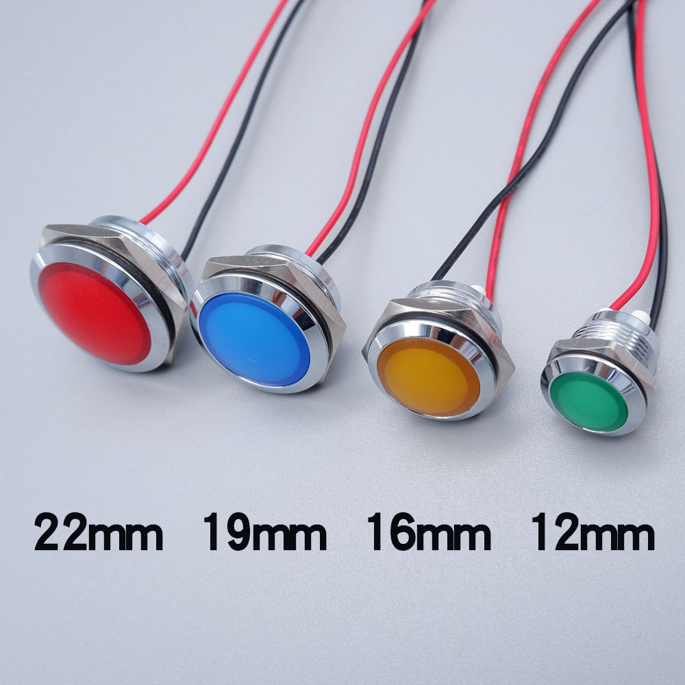 Metal LED Indicator Light 12mm - Signal Panel Orange recension och pris