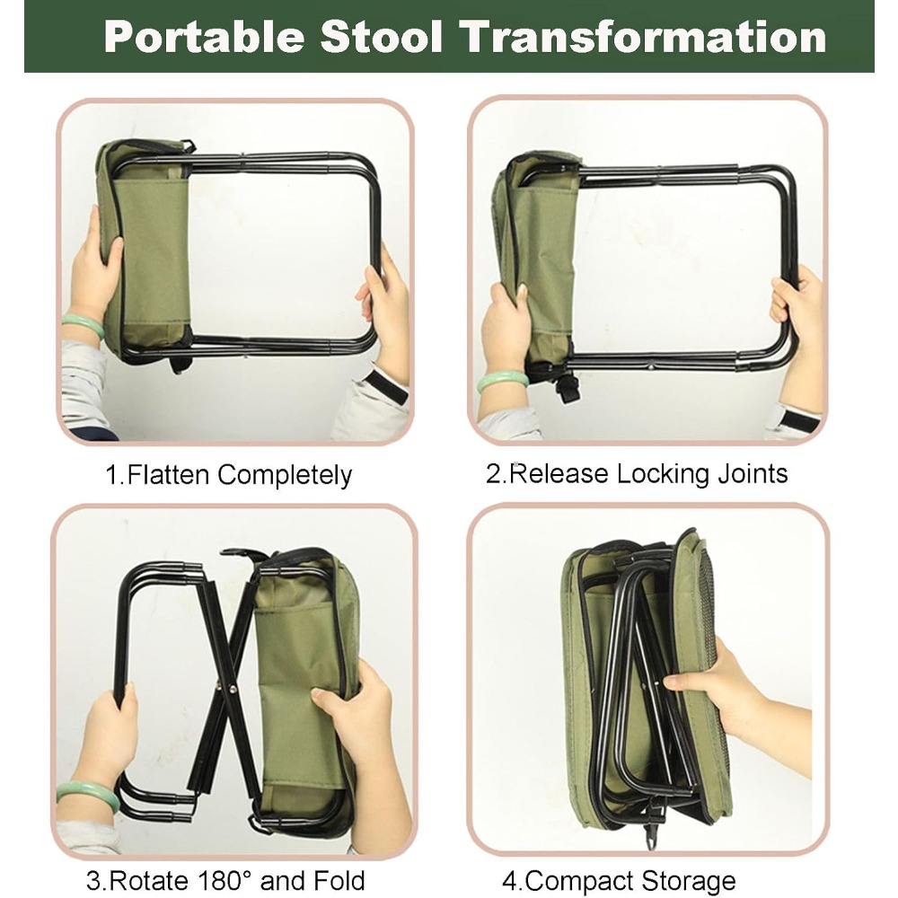 Portable Collapsible Stool,Por - Fishing Kit Compact recension och pris
