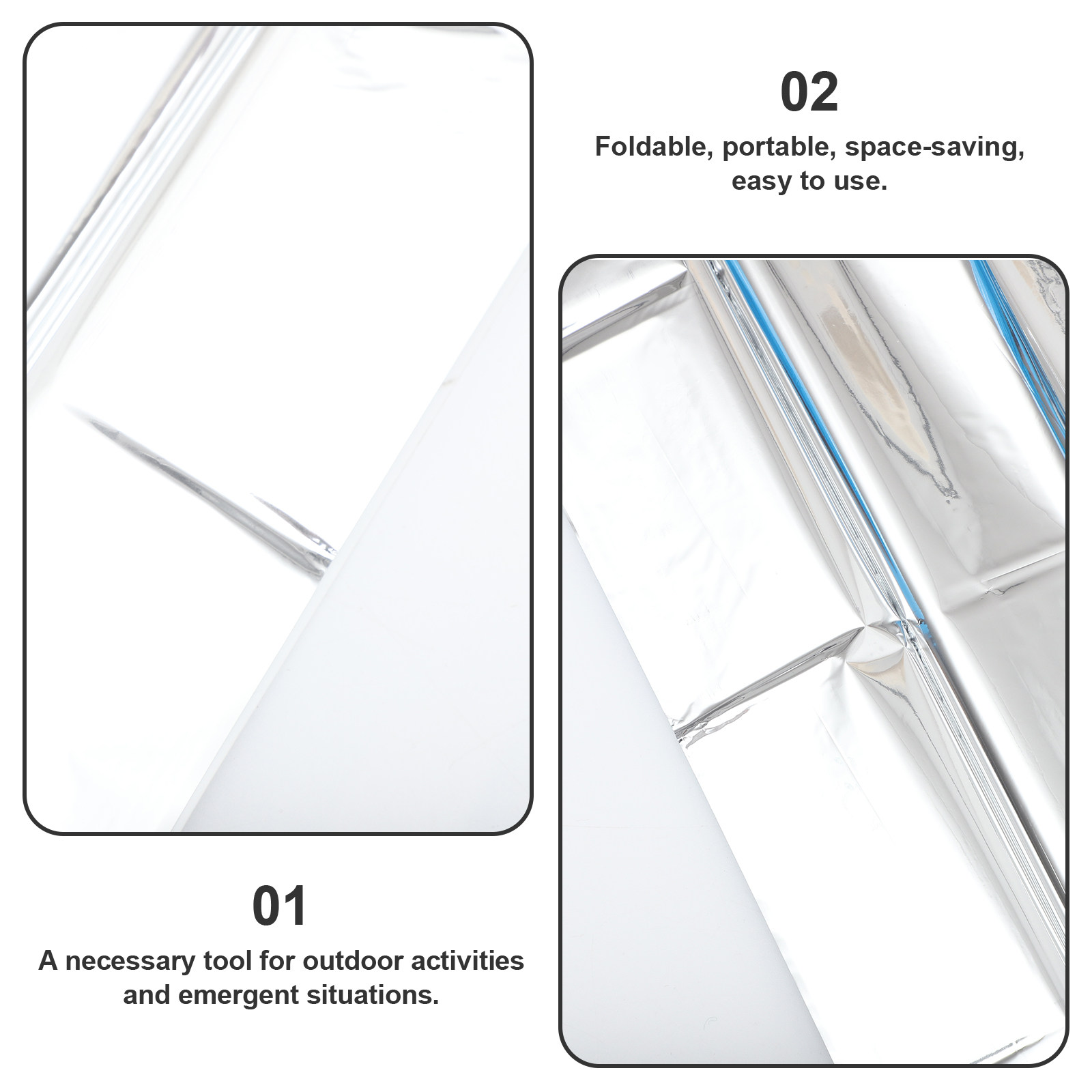 2Pcs Emergency Survival Warm B - Survival Blanket Reflective recension och pris