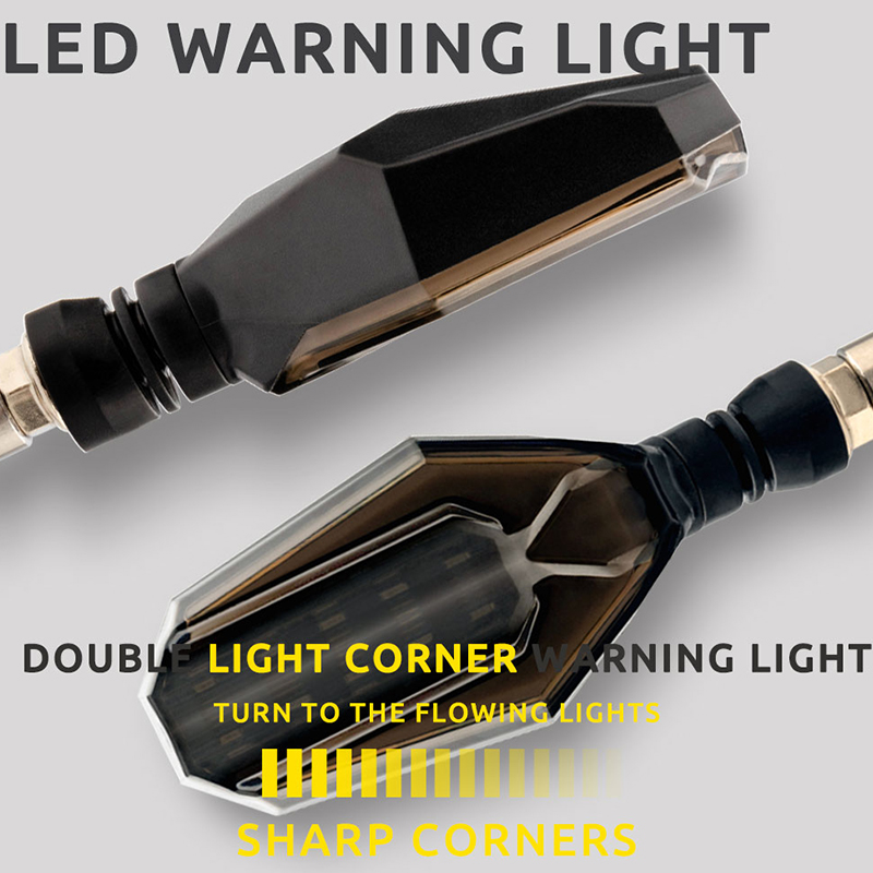 2PCS Motorcycle LED Turn Signa - Sos Light Strobe recension och pris