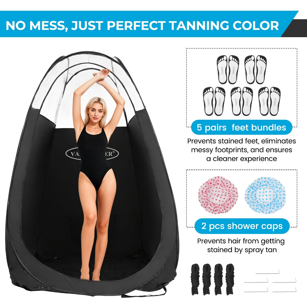 Black Spray Tanning Tent Porta - Emergency Mylar Tent recension och pris