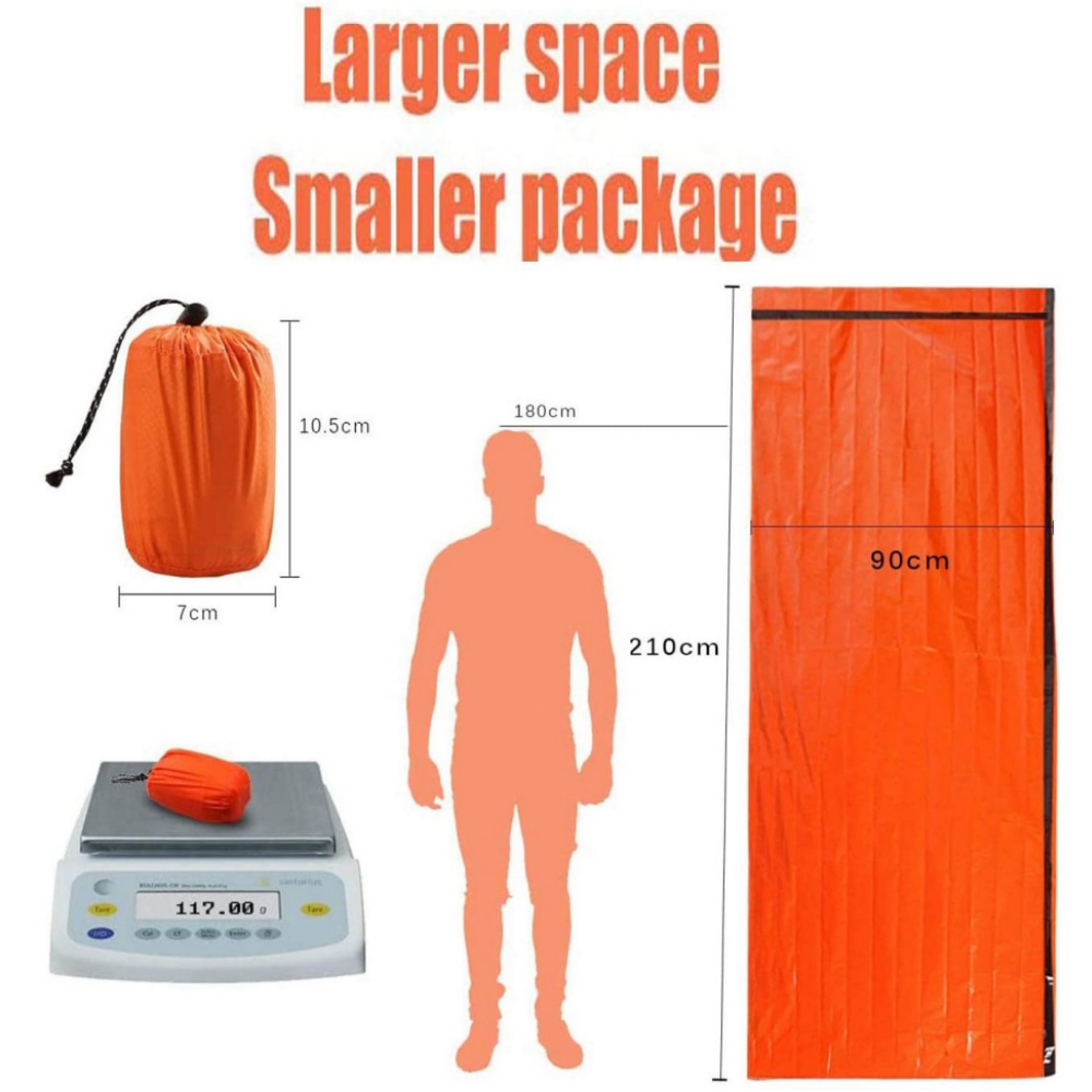 Waterproof Reusable Thermal My - Emergency Mylar Tent recension och pris