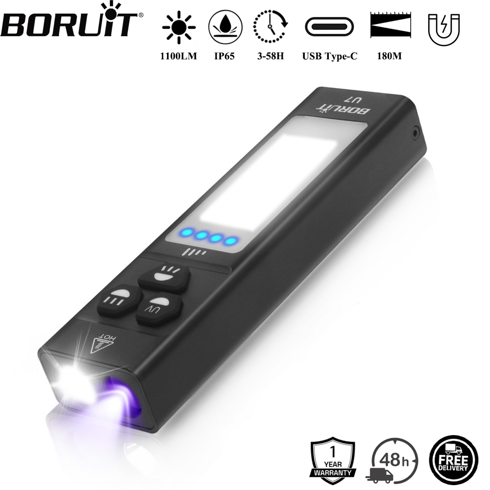 BORUiT U7 UV LED EDC Flashligh - Fishing Kit Compact recension och pris