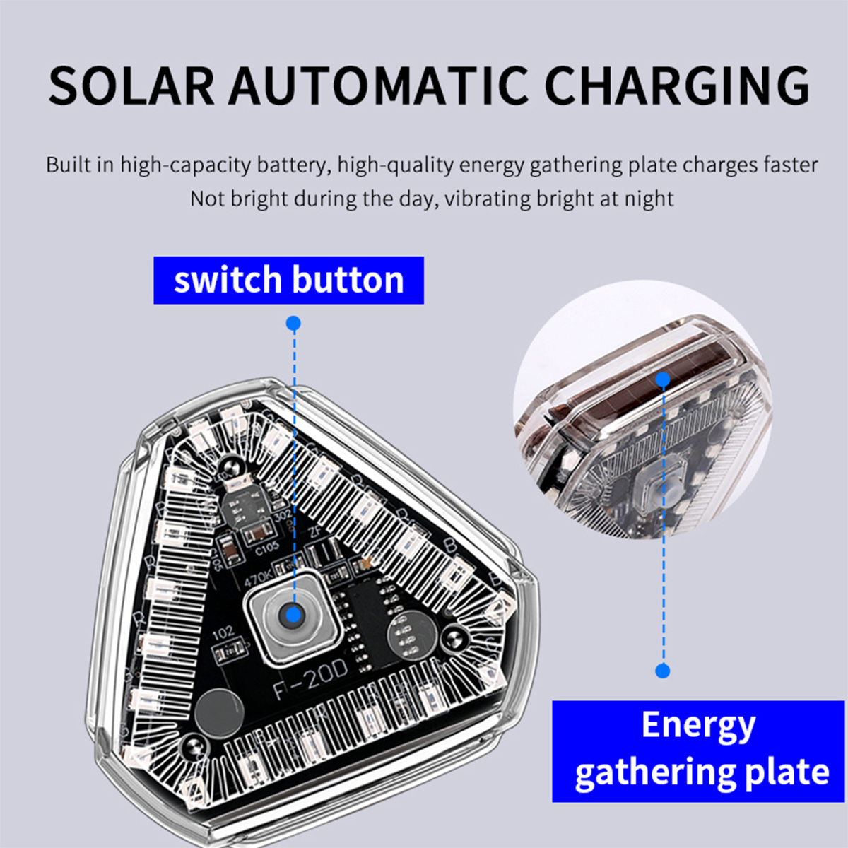 Triangles Solar Power Strobe W - Sos Light Strobe recension och pris