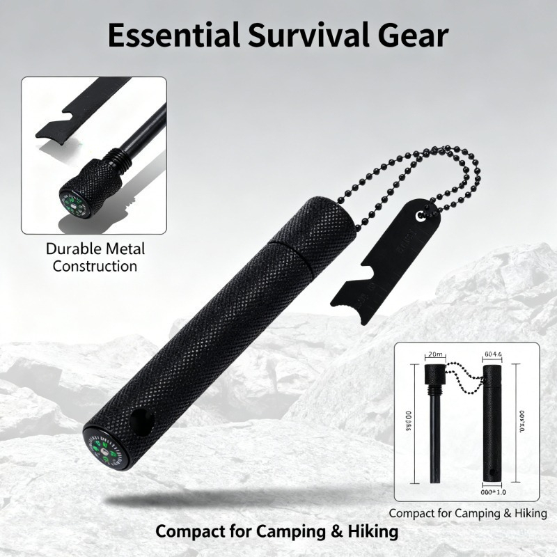 Magnesium Rod with Compass - W - Magnesium Fire Starter recension och pris