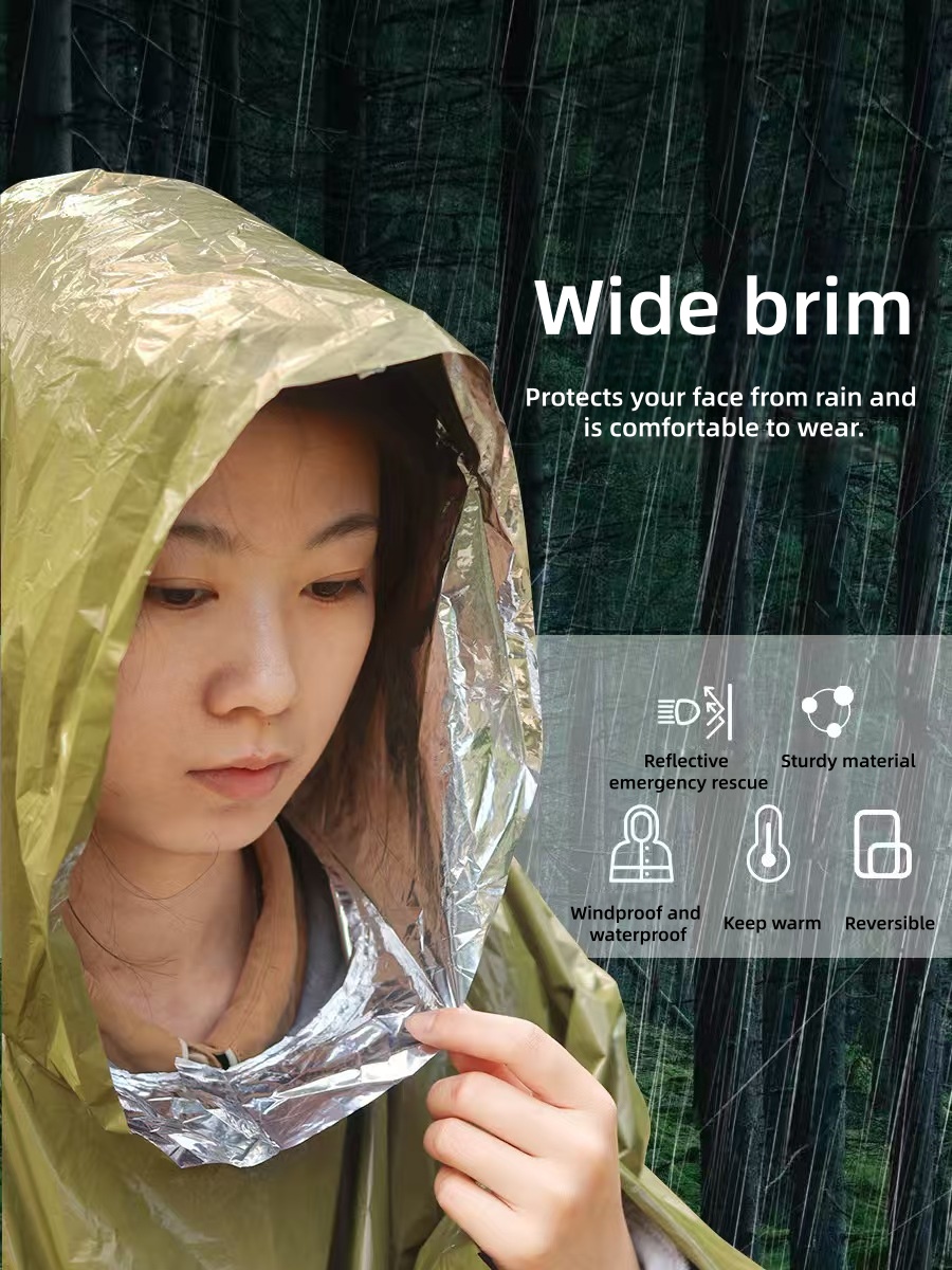 Outdoor Portable Emergency Rai - Survival Blanket Reflective recension och pris