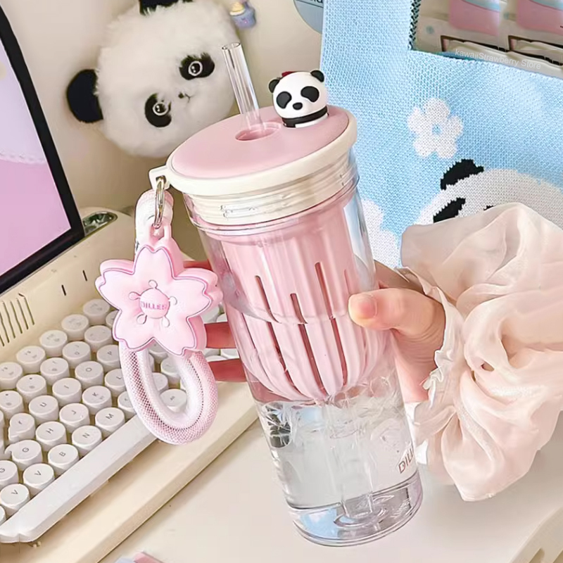 650ml Kawaii Water Bottle With - Water Purification Straw recension och pris