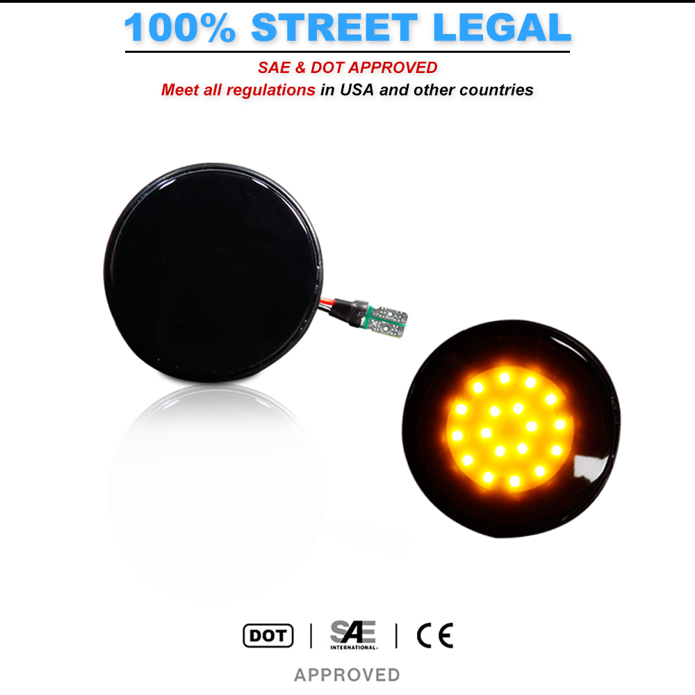 2pcs iJDM LED Front Side Marke - Signal Panel Orange recension och pris