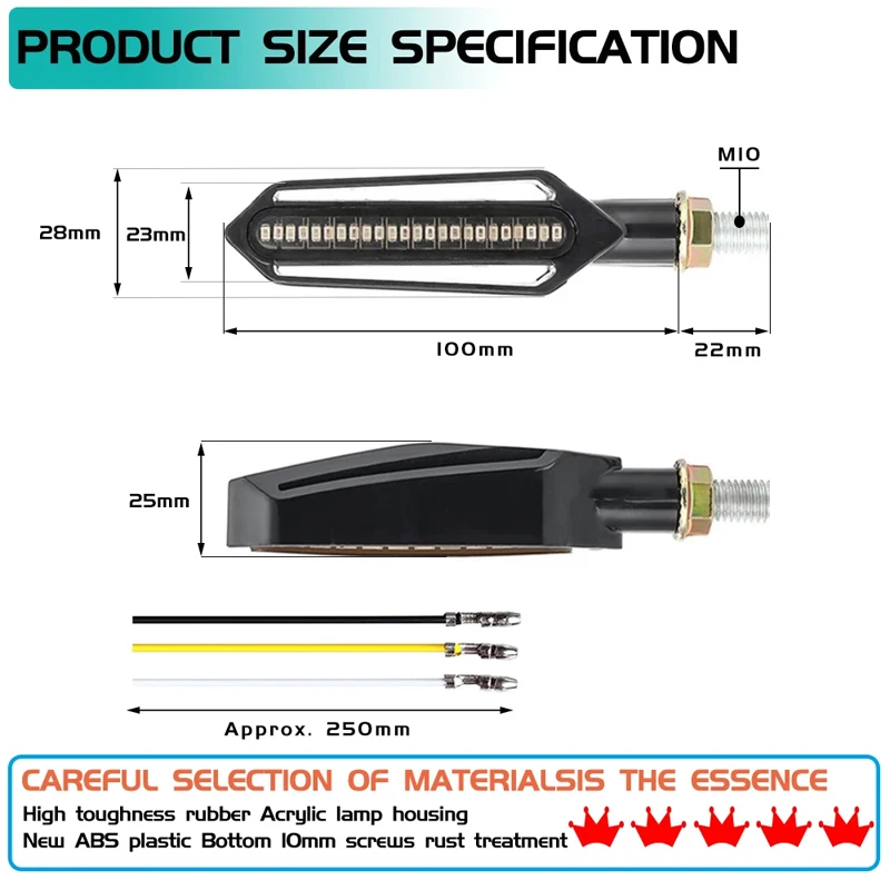 Motorcycle LED Turn Signals Li - Sos Light Strobe recension och pris